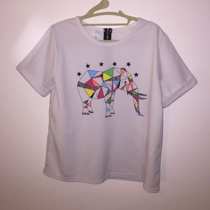 Cute elephant graphic tee