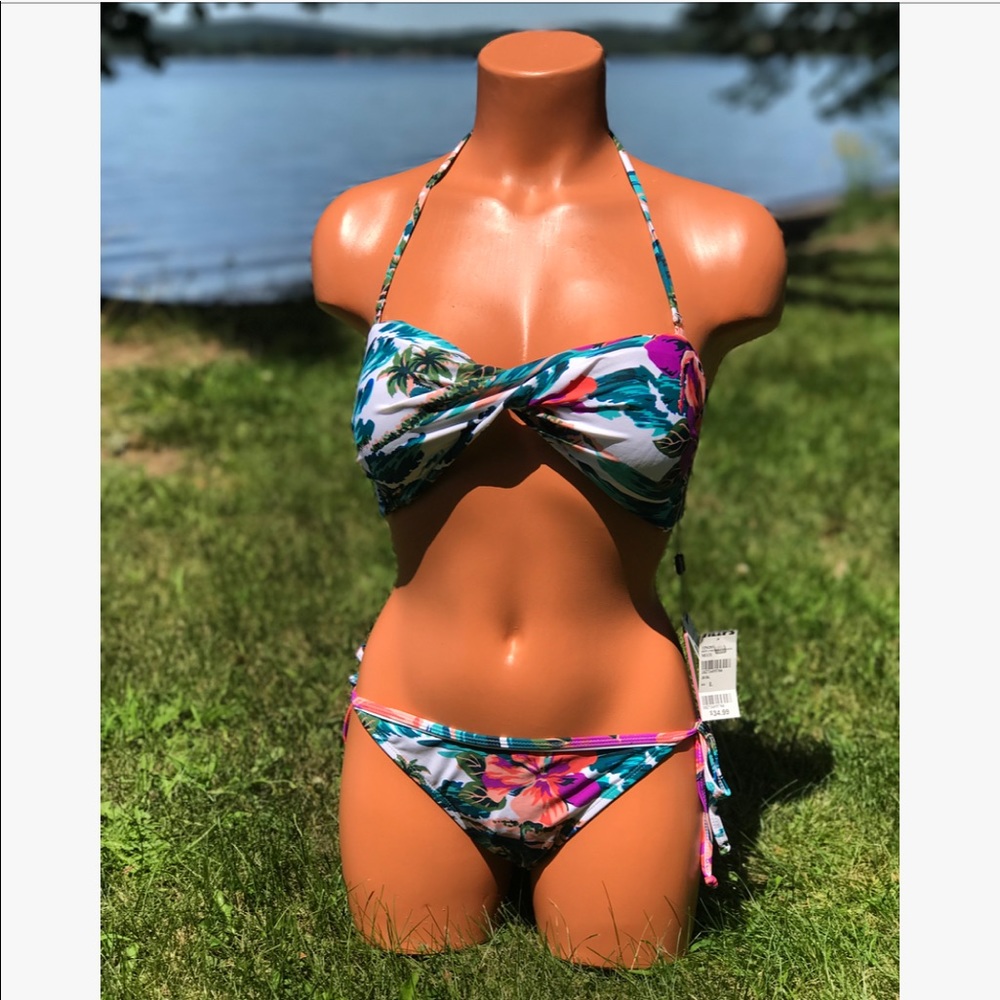 Hawaiian Bikini top and bottom with strap
