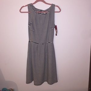 Stripped midi dress