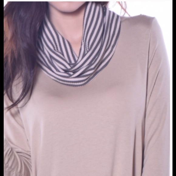 Taupe Cowl Neck women's tunic Top NEW made in US⬇️ - Picture 3 of 3