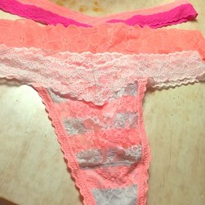 Victoria's Secret & PINK Large Neon Thong Bundle