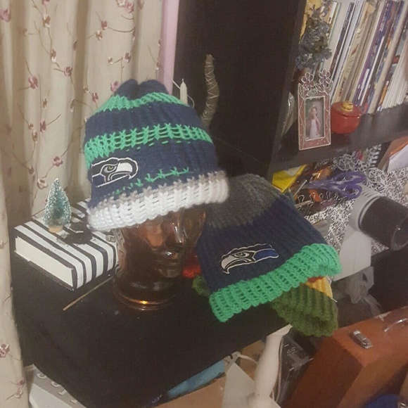 His and Her Sea Hawks Beanies