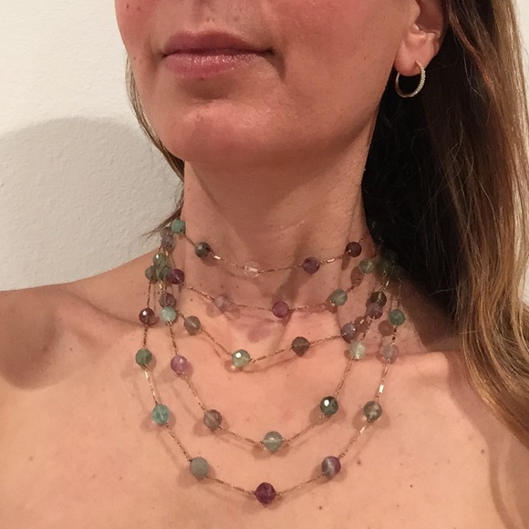 Semi-precious stone choker by LA designer Sogoli.
