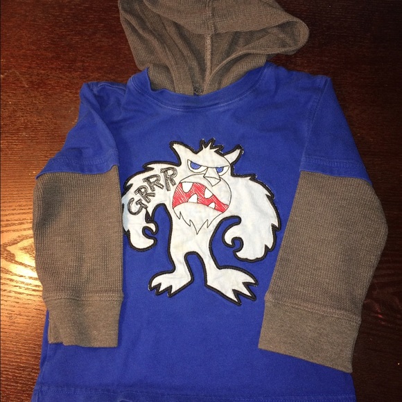 Boy's Granimals Long Sleeve Hooded shirt