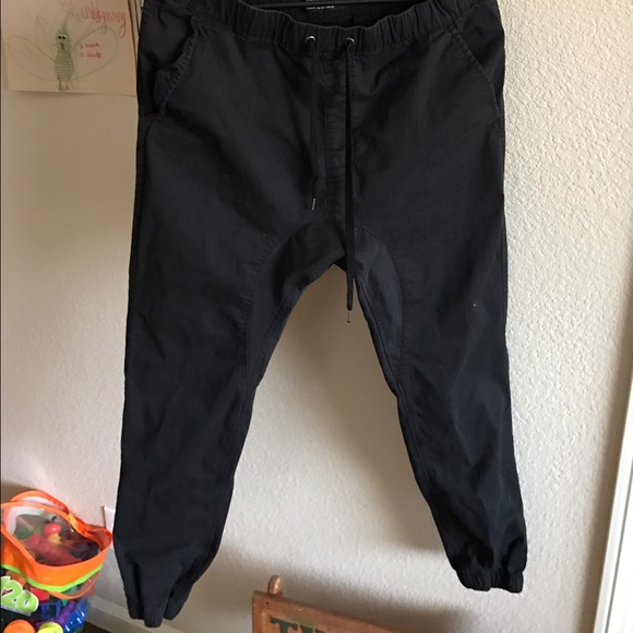 Black cotton on joggers