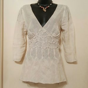 Boho Style MaxStudio.com linen Top
