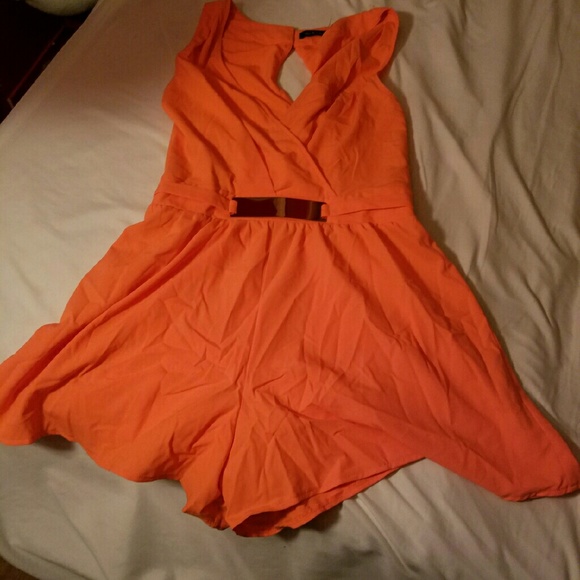 Bright Orange Romper
