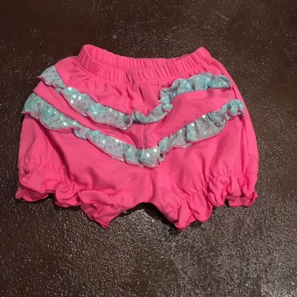 Kidcosmic pink bloomers, blue trim on rear, new