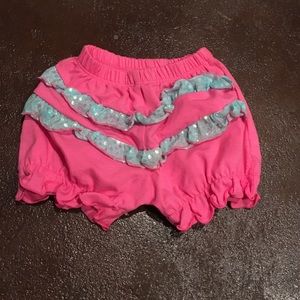Kidcosmic pink bloomers, blue trim on rear, new