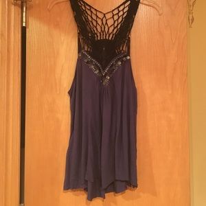 Free people flowy dark purple top