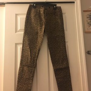 Leopard print jeans