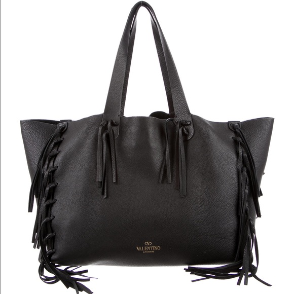 Valentino C-rockee Fringe Tote