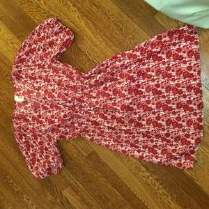 BOGO 50% OFF Size L Red Floral Dress
