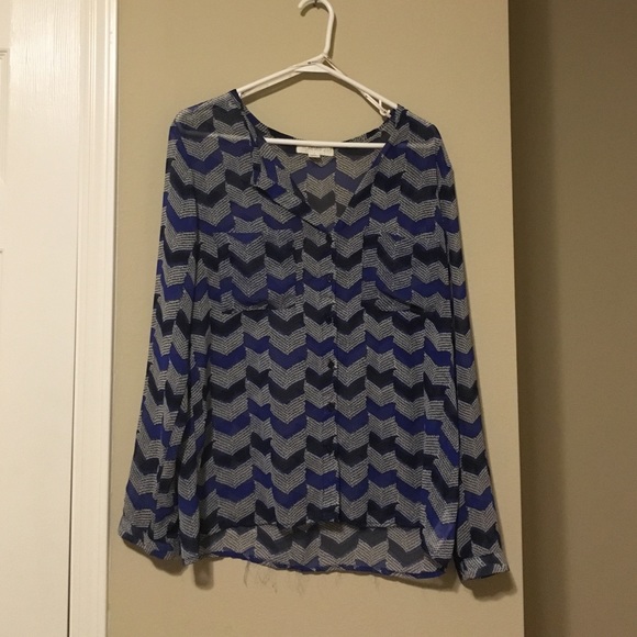 Forever 21 Button down blouse with pockets - Picture 1 of 2