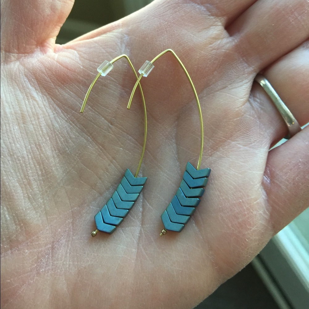 Natural Stone Earrings (nwot) - Picture 2 of 2