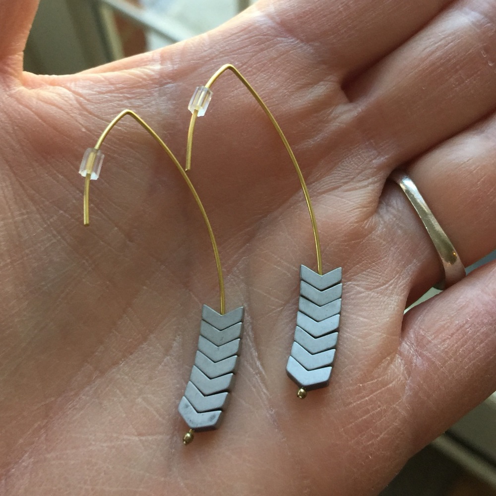 Natural Stone Earrings (nwot) - Picture 2 of 3