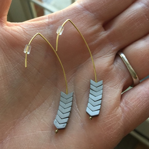 Natural Stone Earrings (nwot) - Picture 2 of 3