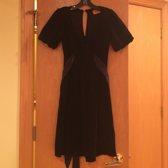 Black velvet dress
