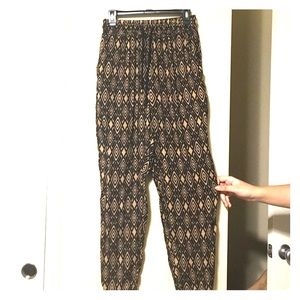 NWOT Copper Brown and Black Harem-Type Pants!