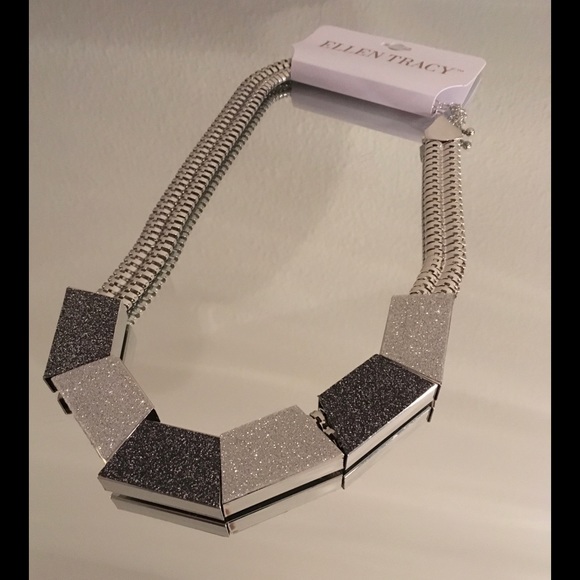 🔥SALE🔥NWT Ellen Tracy silver sparkle necklace