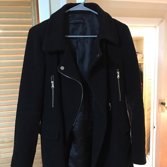 Zara black trench