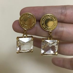 Coach Gold Crystal Earrings