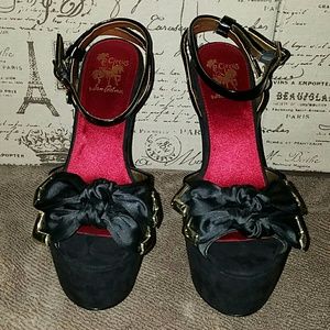 Black platform heels