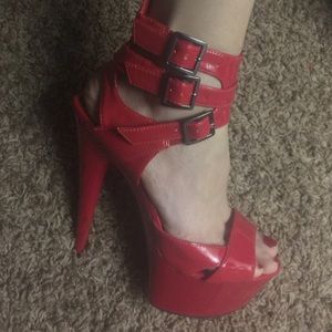 Ellie red patent leather 5" stiletto
