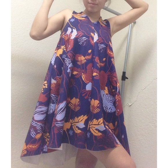 Tropical Summer Print Tent Dress