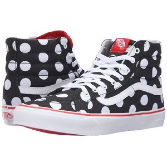 red polka dot vans