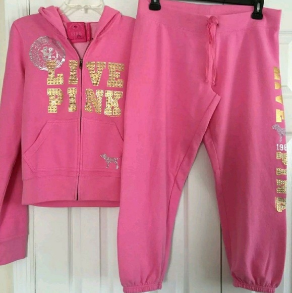PINK Hoodie and jogger set - Picture 2 of 4