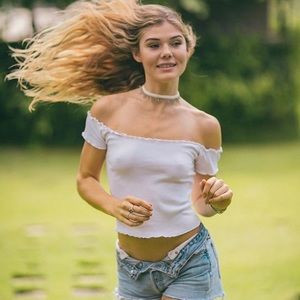 Brandy Melville - BNWT Brandy Melville Rene Black Glitter Top from