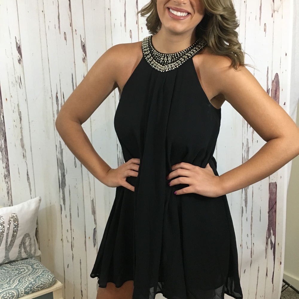 Perfect Beaded Neckline Dress!  Party ready!