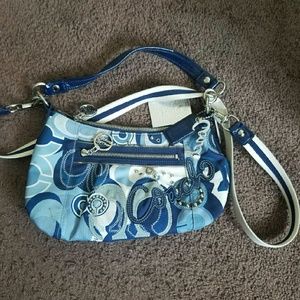 COACH POPPY DENIM POP C CROSSBODY BAG