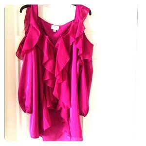 Fuchsia blouse made by hot in Hollywood