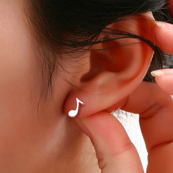 Music Note earrings New sterling silver - Picture 4 of 4
