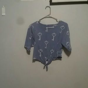 Blue crop top