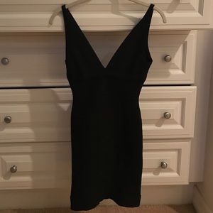 Herve Leger fitted black dress