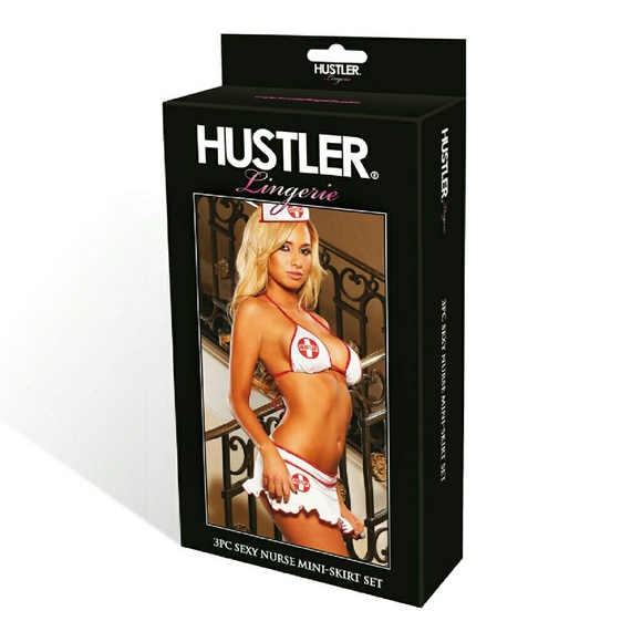 Hustler Lingeries 3PC Naughty Nurse Bikini Set. - Picture 3 of 3