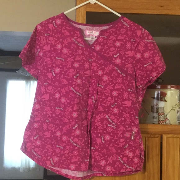 Koi Scrub Top