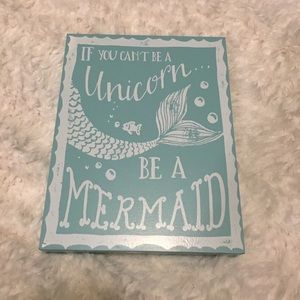 Mermaid home decor sign