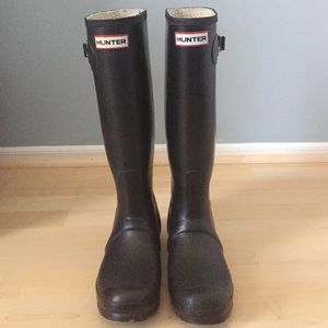 HUNTER "ORIGINAL TALL" BLACK MATTE RAINBOOTS