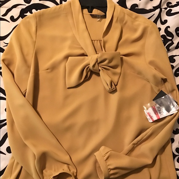 Nine West Citrine Yellow Blouse XS