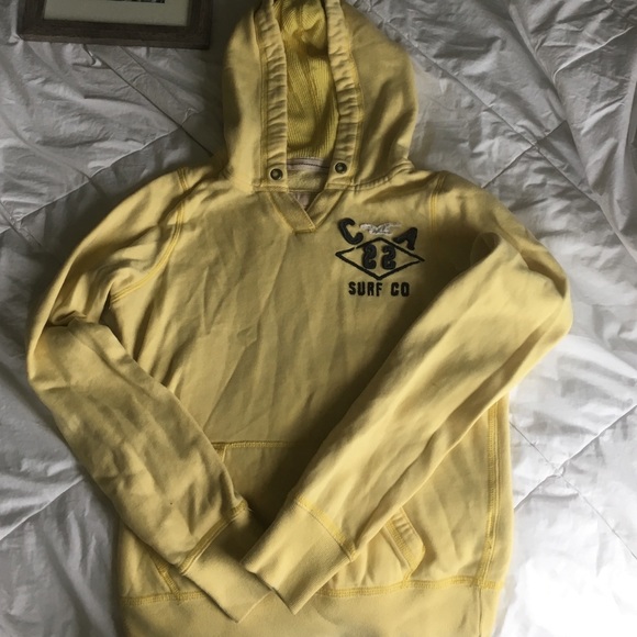 Yellow Hollister hoodie