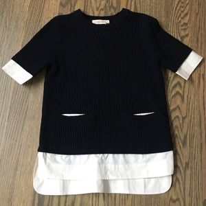 Tory Burch. Xs. Navy and white.