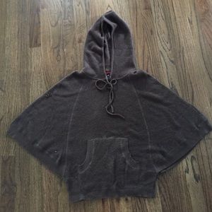 Cozy Brown Sweater Poncho