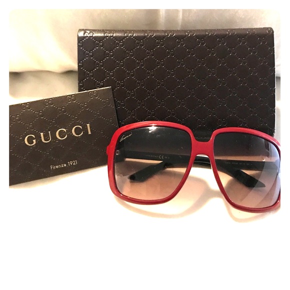 Red Gucci sunglasses (authentic) - Picture 1 of 4