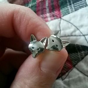 New!  Silver fox earrings