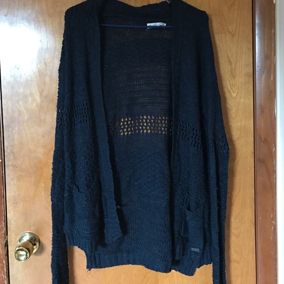 deep navy cablenit cardigan