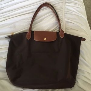 Dark Brown Large Le Pliage Longchamp